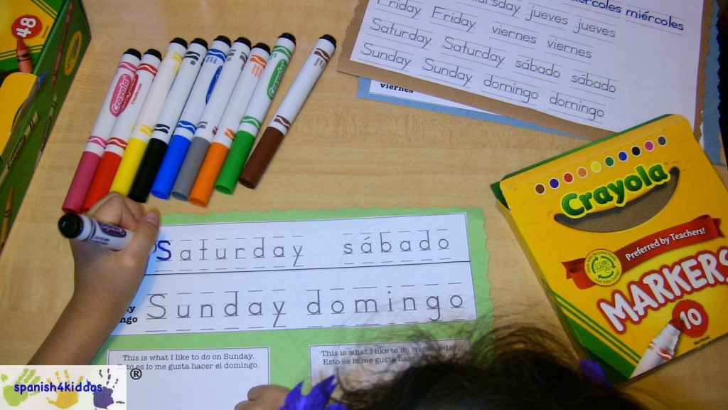 days of the week in Spanish