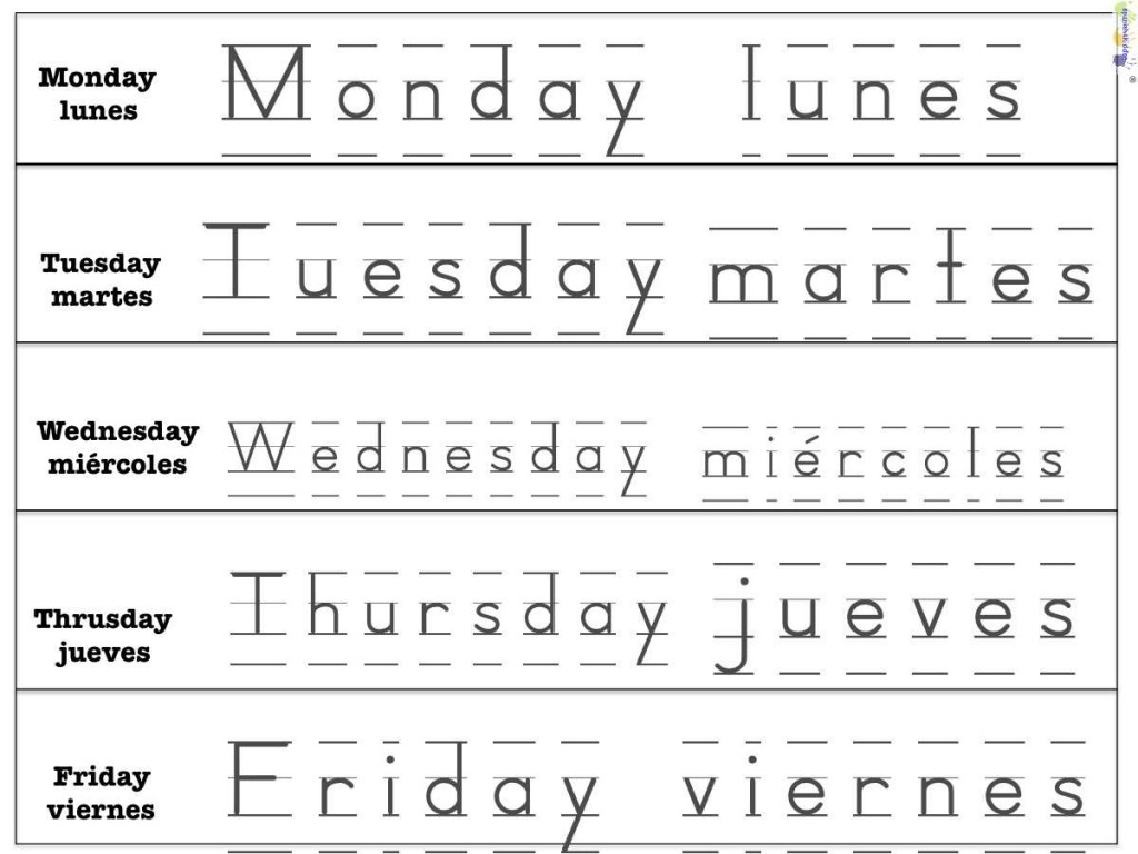 days of the week in spanish