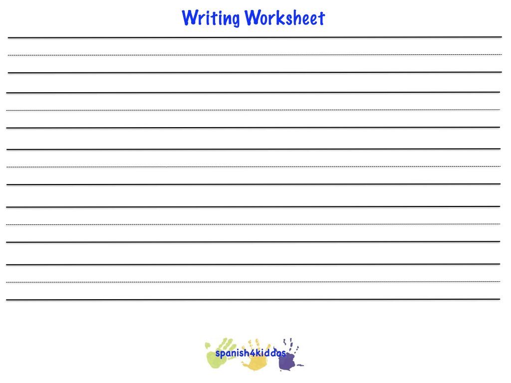 writing practice worksheet