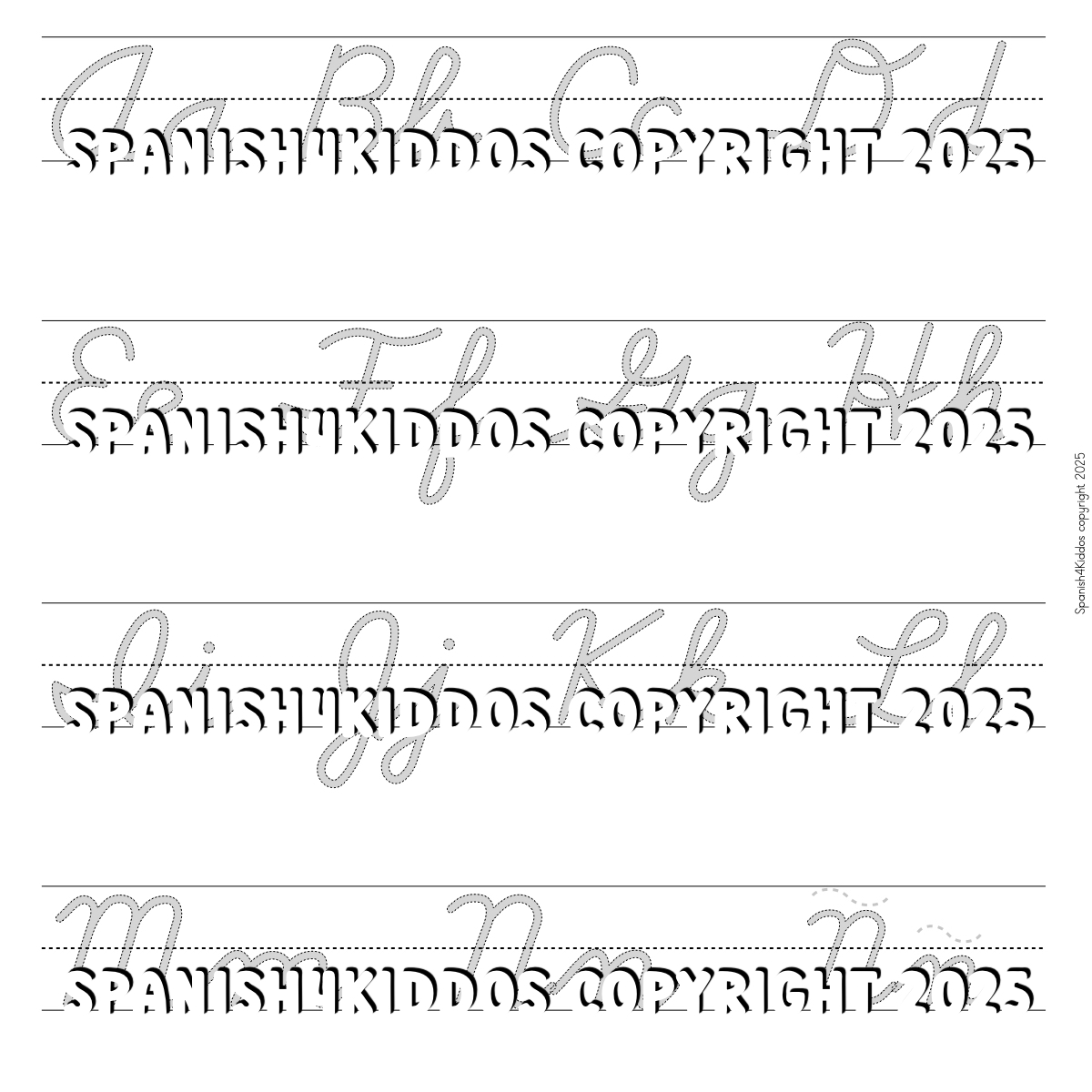 Spanish Alphabet Cursive Workbook for Kids - Image 3