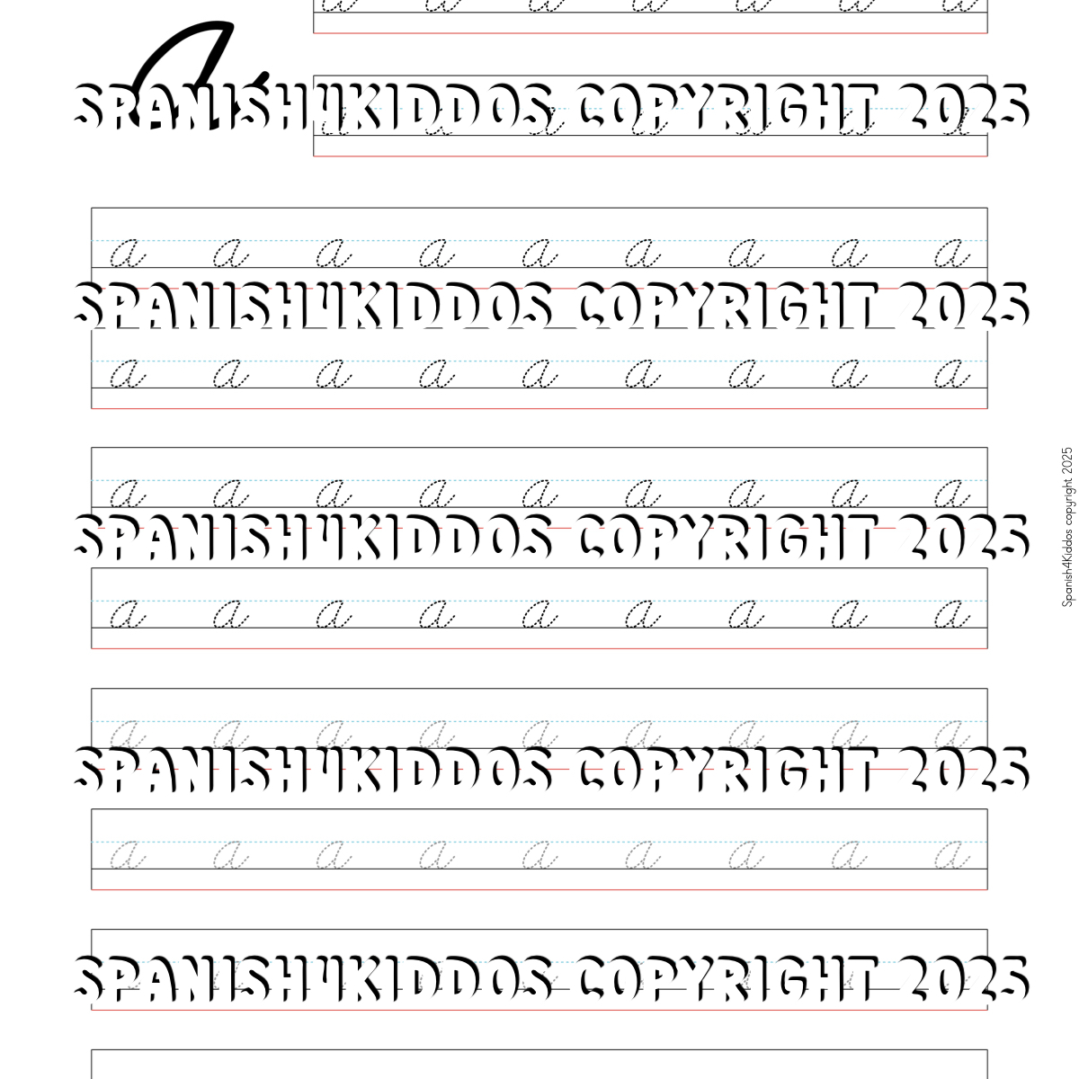 Spanish Alphabet Cursive Workbook for Kids - Image 4