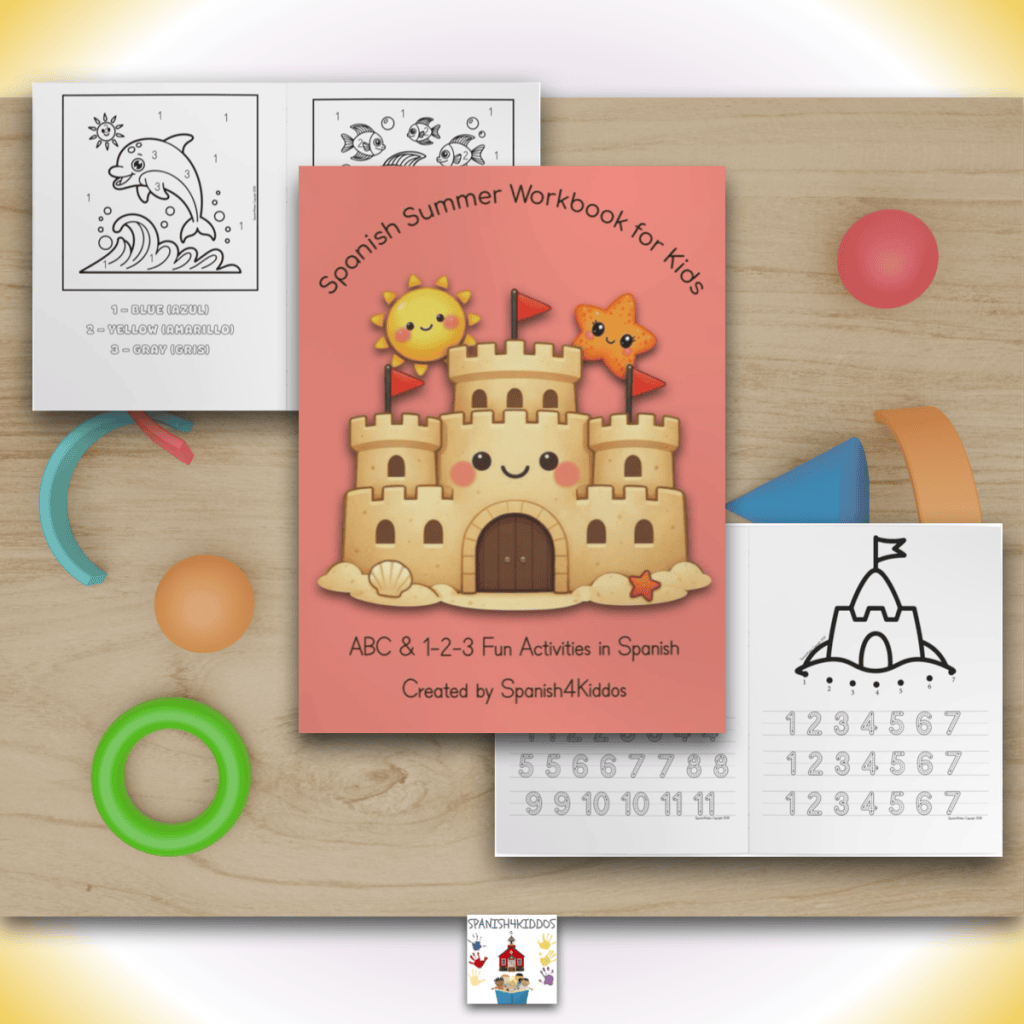 Spanish Summer Learning Activity Workbook for Preschoolers